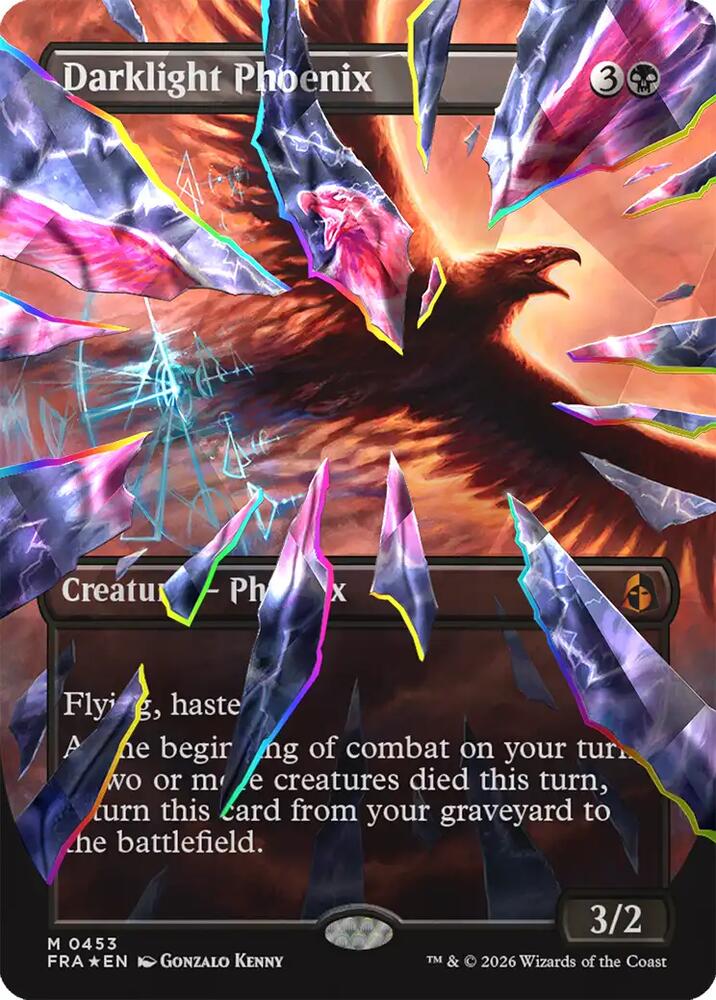 Darklight Phoenix (Borderless) (Facet Foil) (0453)