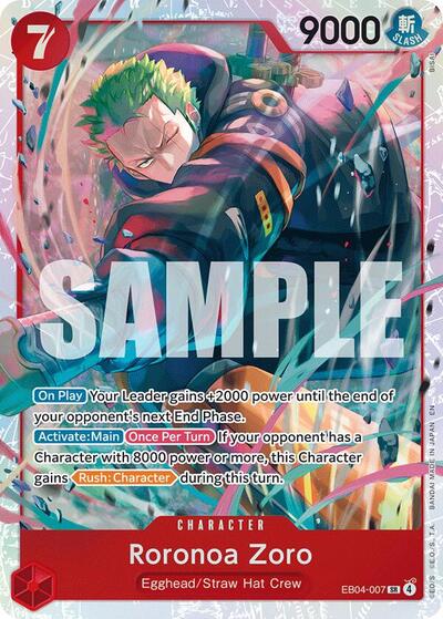 Roronoa Zoro (EB04-007) - Adventure on Kami's Island One Piece spoiler