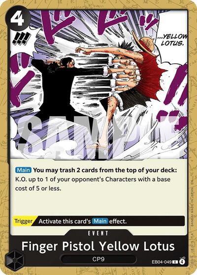 Finger Pistol Yellow Lotus - Adventure on Kami's Island One Piece spoiler