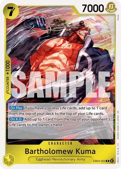 Bartholomew Kuma (EB04-054) - Adventure on Kami's Island One Piece spoiler