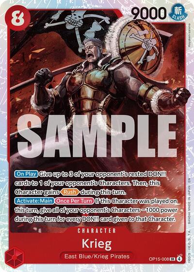 Krieg (OP15-008) - Adventure on Kami's Island One Piece spoiler