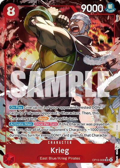 Krieg (OP15-008) (Alternate Art) - Adventure on Kami's Island One Piece spoiler