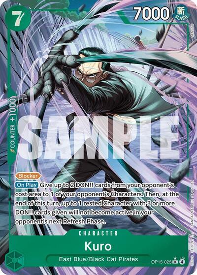 Kuro (Alternate Art) - Adventure on Kami's Island One Piece spoiler