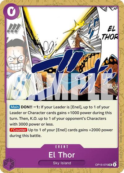 El Thor - Adventure on Kami's Island One Piece spoiler