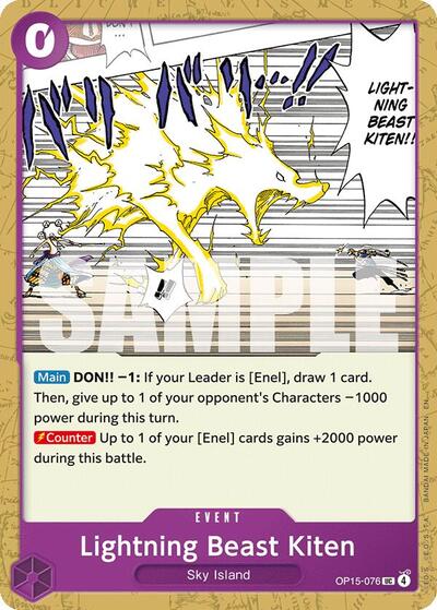 Lightning Beast Kiten - Adventure on Kami's Island One Piece spoiler