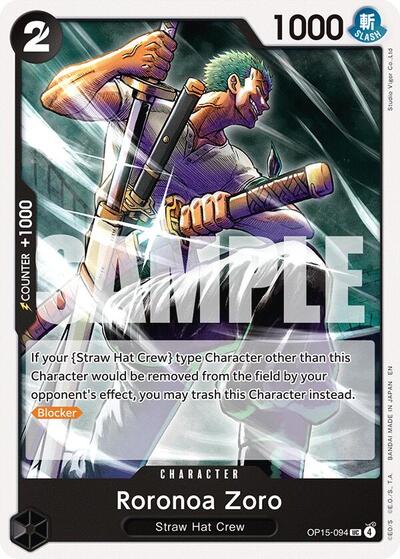 Roronoa Zoro (OP15-094) - Adventure on Kami's Island One Piece spoiler