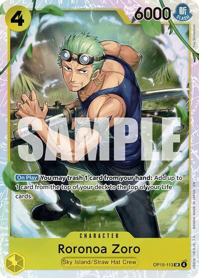 Roronoa Zoro (OP15-113) - Adventure on Kami's Island One Piece spoiler