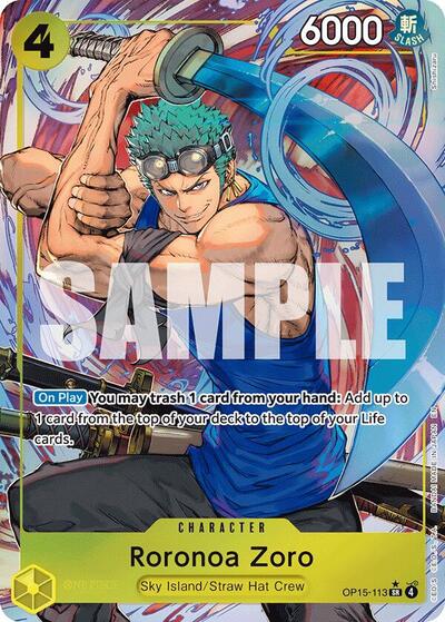 Roronoa Zoro (OP15-113) (Alternate Art) - Adventure on Kami's Island One Piece spoiler