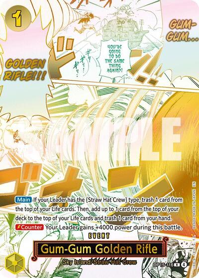 Gum-Gum Golden Rifle (Alternate Art) - Adventure on Kami's Island One Piece spoiler