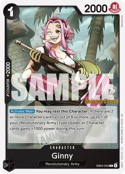 Ginny - Adventure on Kami's Island Release Event Cards One Piece spoiler