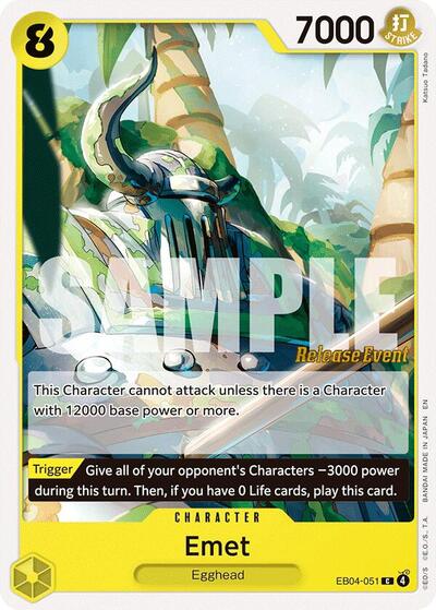 Emet - Adventure on Kami's Island Release Event Cards One Piece spoiler