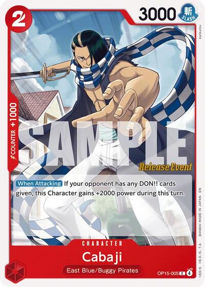 Cabaji - Adventure on Kami's Island Release Event Cards One Piece spoiler
