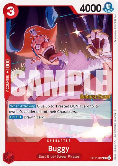 Buggy - Adventure on Kami's Island Release Event Cards One Piece spoiler