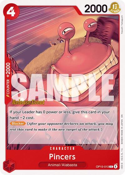 Pincers - Adventure on Kami's Island Release Event Cards One Piece spoiler