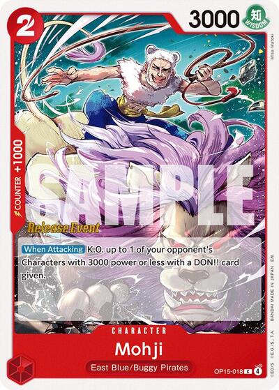 Mohji - Adventure on Kami's Island Release Event Cards One Piece spoiler