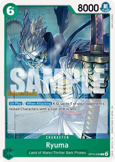Ryuma - Adventure on Kami's Island Release Event Cards One Piece spoiler