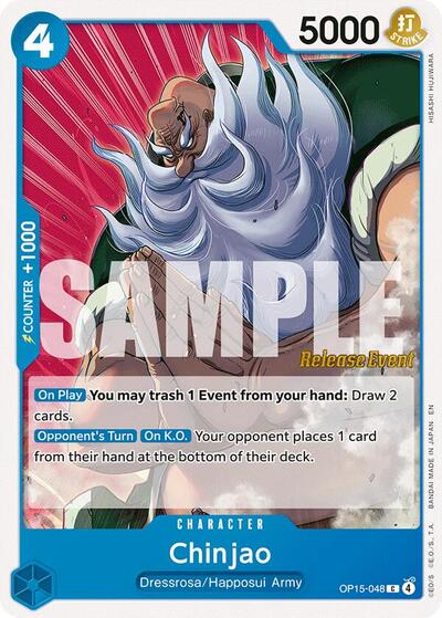 Chinjao - Adventure on Kami's Island Release Event Cards One Piece spoiler