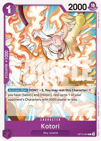 Kotori - Adventure on Kami's Island Release Event Cards One Piece spoiler