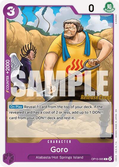 Goro - Adventure on Kami's Island Release Event Cards One Piece spoiler