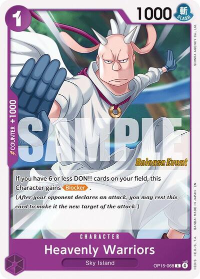 Heavenly Warriors - Adventure on Kami's Island Release Event Cards One Piece spoiler