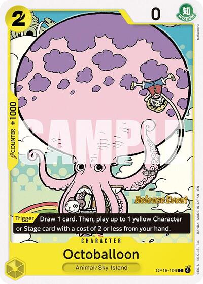 Octoballoon - Adventure on Kami's Island Release Event Cards One Piece spoiler