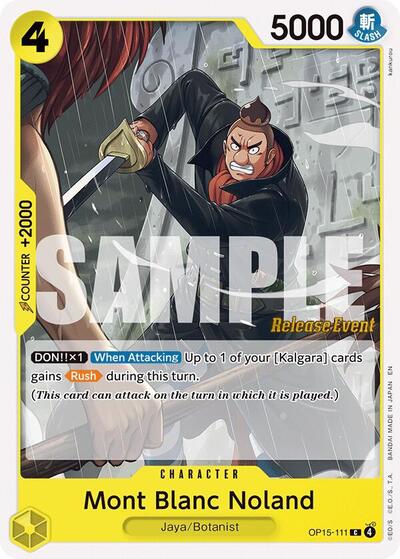 Mont Blanc Noland - Adventure on Kami's Island Release Event Cards One Piece spoiler