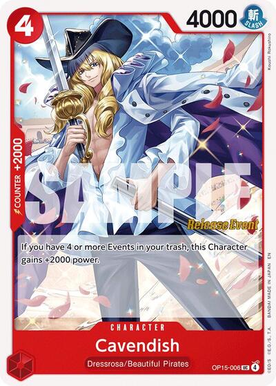 Cavendish - Adventure on Kami's Island Release Event Cards One Piece spoiler