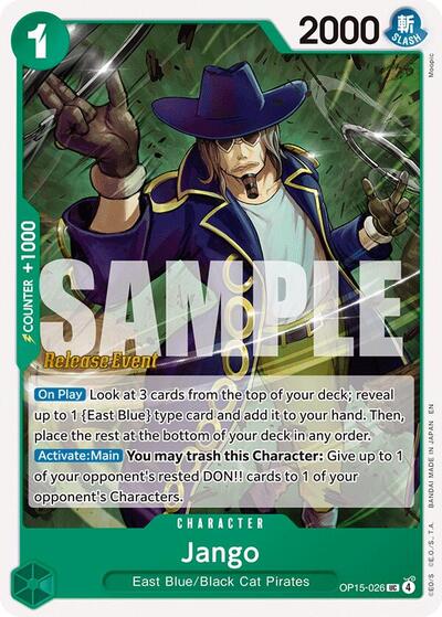 Jango - Adventure on Kami's Island Release Event Cards One Piece spoiler