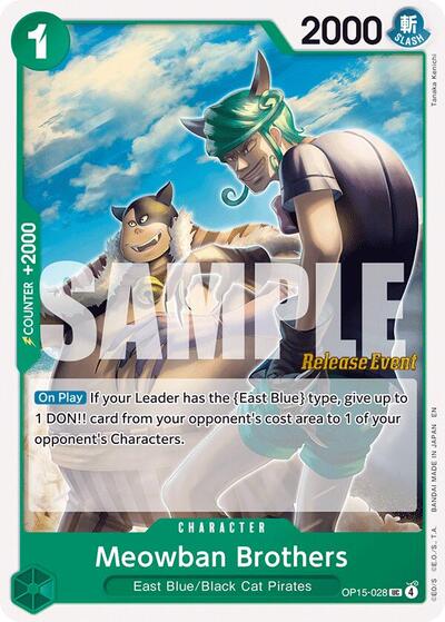 Meowban Brothers - Adventure on Kami's Island Release Event Cards One Piece spoiler