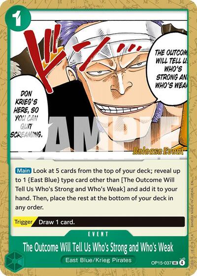 The Outcome Will Tell Us Who's Strong and Who's Weak - Adventure on Kami's Island Release Event Cards One Piece spoiler