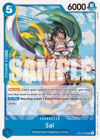 Sai - Adventure on Kami's Island Release Event Cards One Piece spoiler