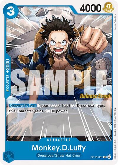 Monkey.D.Luffy (OP15-051) - Adventure on Kami's Island Release Event Cards One Piece spoiler