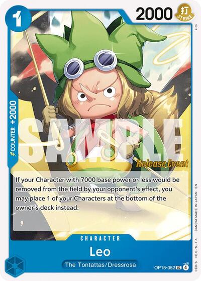 Leo - Adventure on Kami's Island Release Event Cards One Piece spoiler