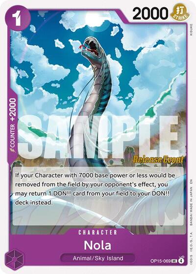 Nola - Adventure on Kami's Island Release Event Cards One Piece spoiler