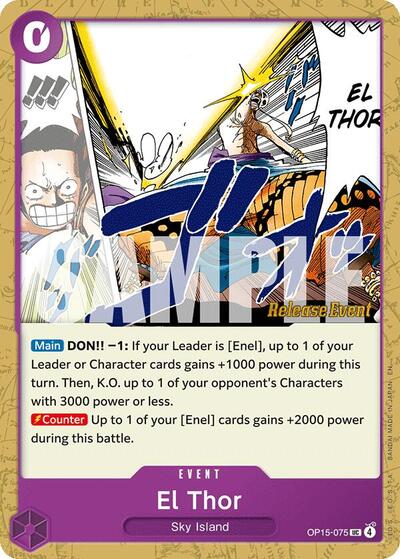 El Thor - Adventure on Kami's Island Release Event Cards One Piece spoiler