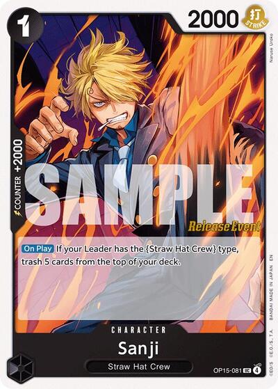 Sanji (OP15-081) - Adventure on Kami's Island Release Event Cards One Piece spoiler