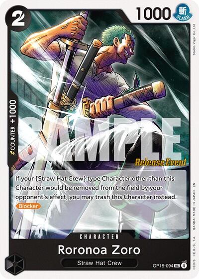 Roronoa Zoro (OP15-094) - Adventure on Kami's Island Release Event Cards One Piece spoiler
