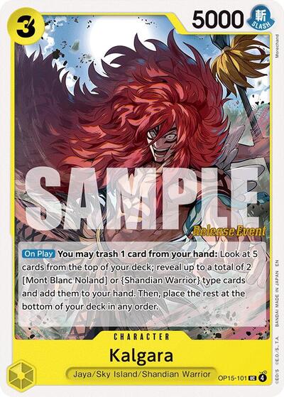 Kalgara - Adventure on Kami's Island Release Event Cards One Piece spoiler
