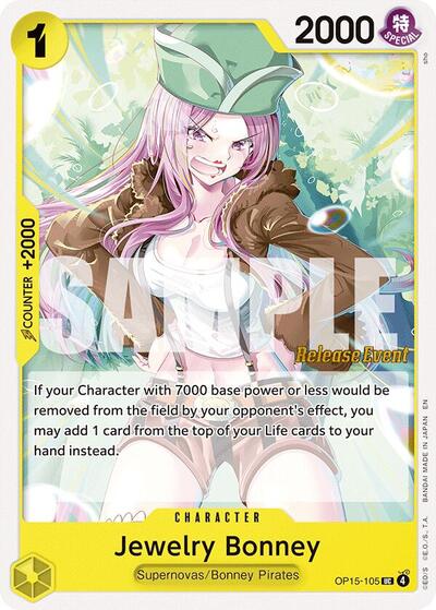 Jewelry Bonney (OP15-105) - Adventure on Kami's Island Release Event Cards One Piece spoiler
