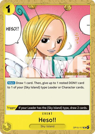 Heso!! - Adventure on Kami's Island Release Event Cards One Piece spoiler