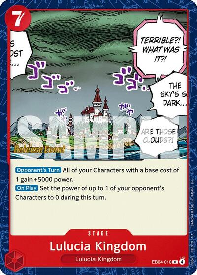 Lulucia Kingdom - Adventure on Kami's Island Release Event Cards One Piece spoiler