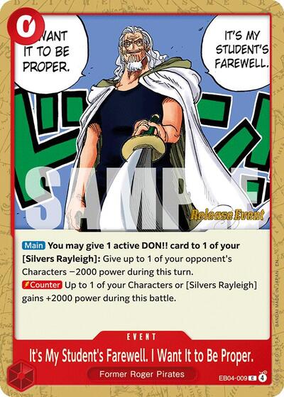 It's My Student's Farewell. I Want It to Be Proper. - Adventure on Kami's Island Release Event Cards One Piece spoiler
