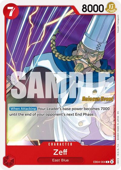 Zeff - Adventure on Kami's Island Release Event Cards One Piece spoiler