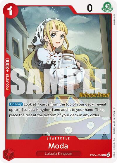 Moda - Adventure on Kami's Island Release Event Cards One Piece spoiler
