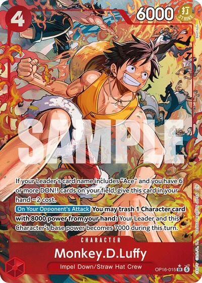 Monkey.D.Luffy (Alternate Art) - The Time of Battle One Piece spoiler