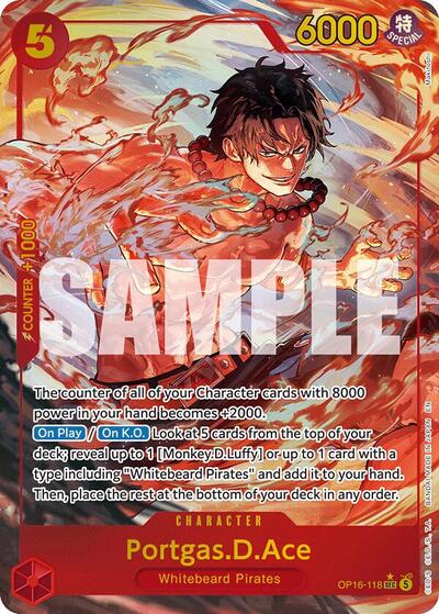 Portgas.D.Ace (118) (Alternate Art) - The Time of Battle One Piece spoiler