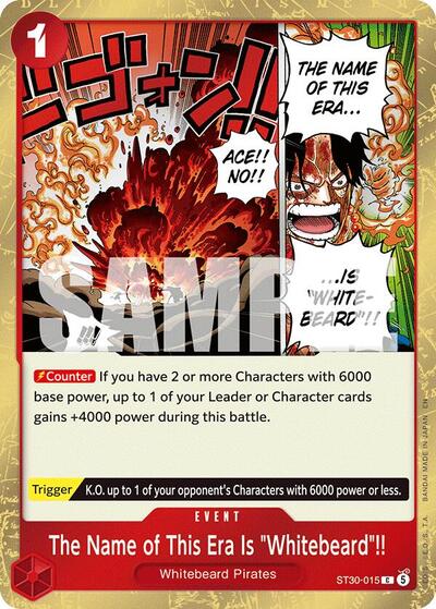 The Name of This Era Is "Whitebeard"!! - Starter Deck EX: Luffy & Ace One Piece spoiler