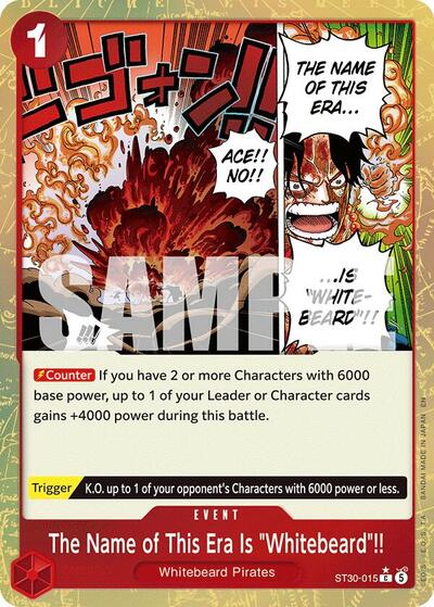 The Name of This Era Is "Whitebeard"!! (Parallel) - Starter Deck EX: Luffy & Ace One Piece spoiler