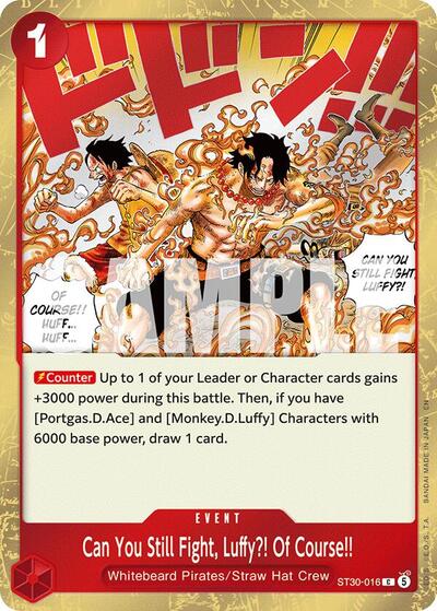 Can You Still Fight, Luffy?! Of Course!! - Starter Deck EX: Luffy & Ace One Piece spoiler
