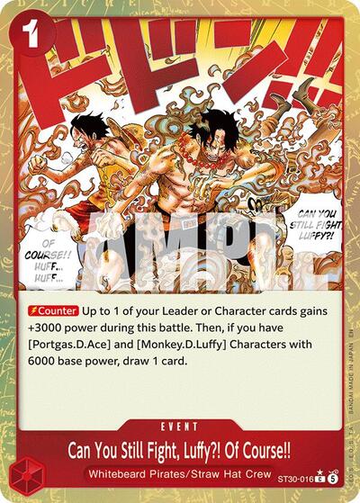 Can You Still Fight, Luffy?! Of Course!! (Parallel) - Starter Deck EX: Luffy & Ace One Piece spoiler